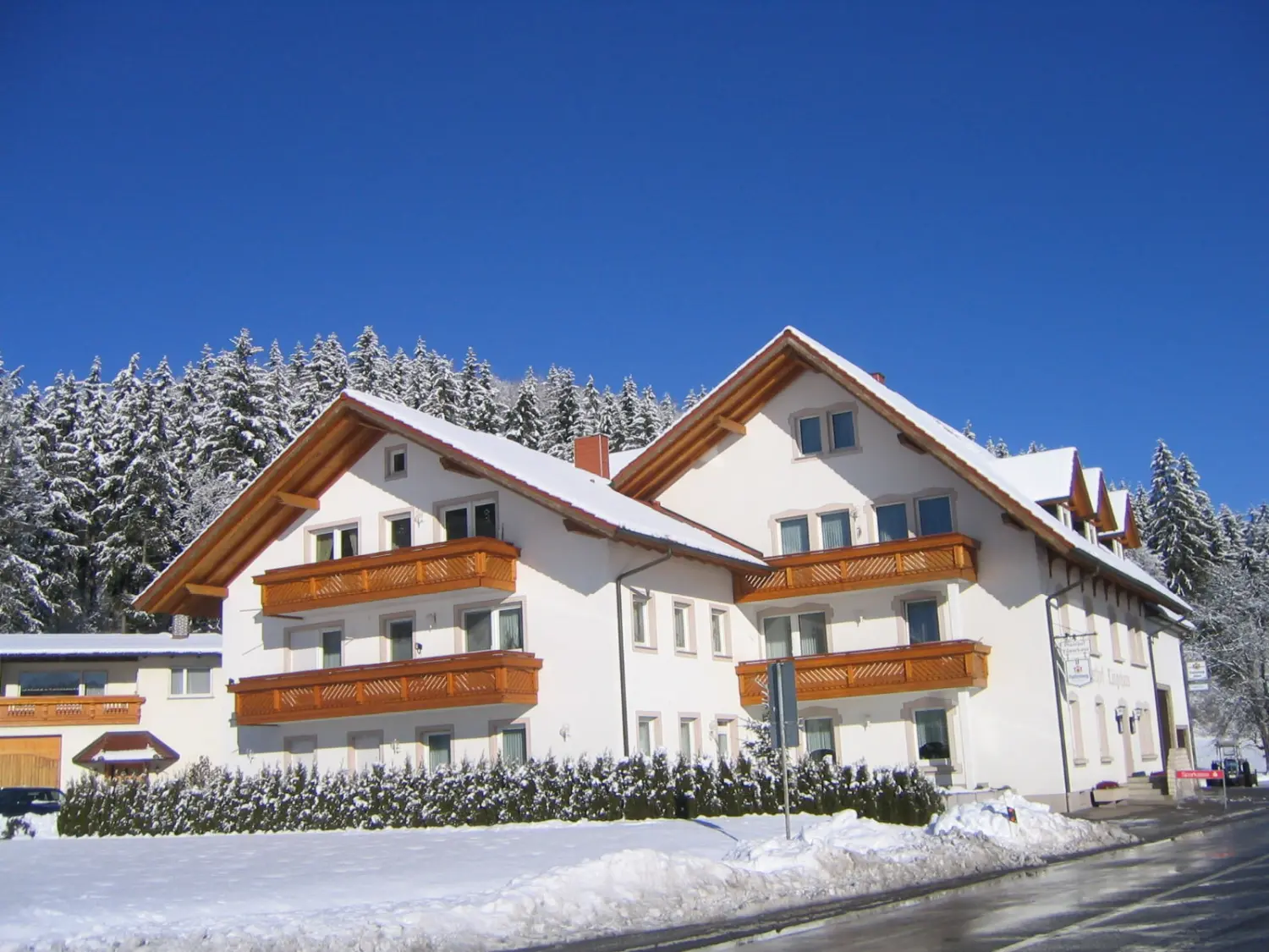 Gasthof Längehaus, ein Gasthof im Schwarzwald, Deutschland. Von Längestadl