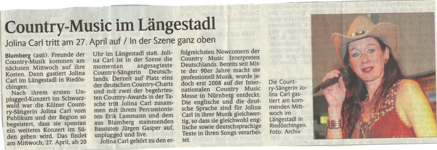 Zeitungsteil Längestadl