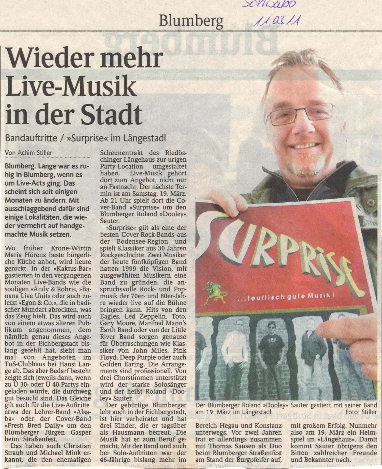 Zeitungsteil Längestadl