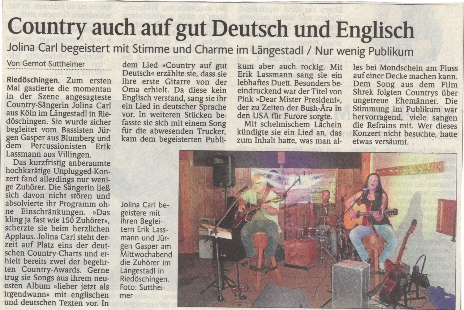 Zeitungsteil Längestadl