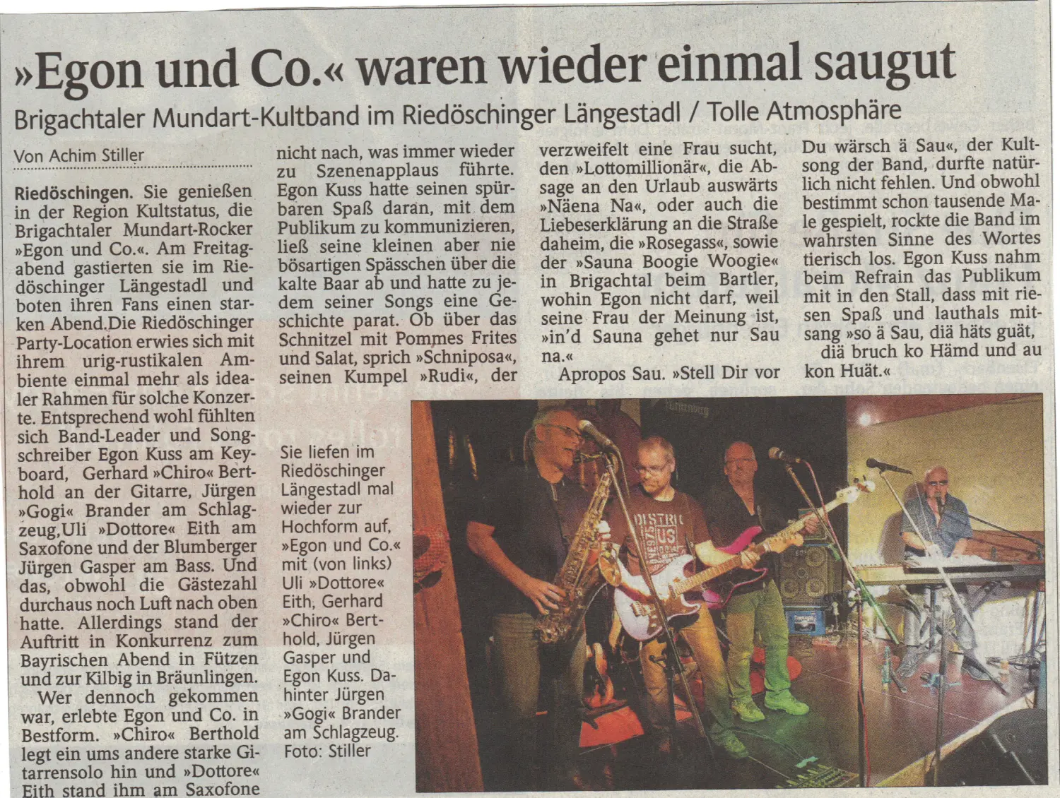 Zeitungsteil Längestadl