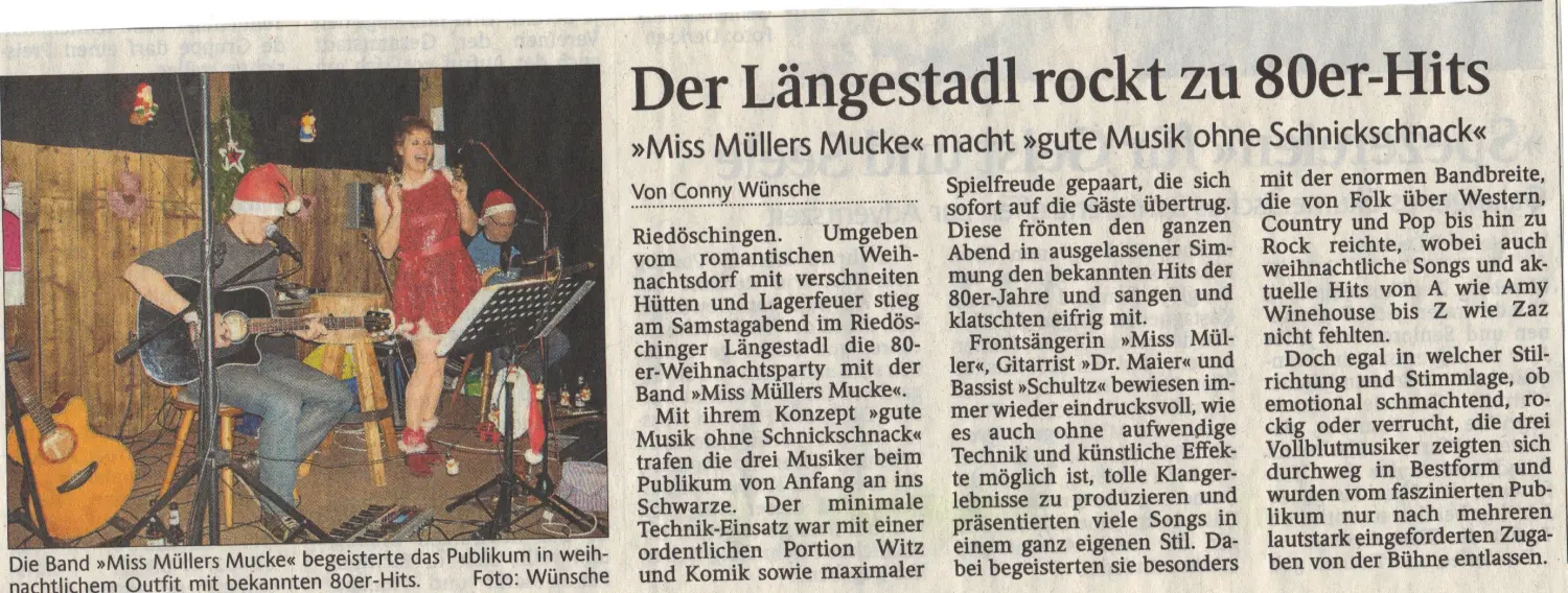 Zeitungsteil Längestadl